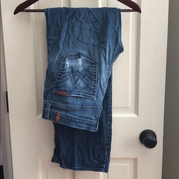 Men’s 7 for all mankind ‘A’ pkt relaxed blue jeans - Picture 4 of 8